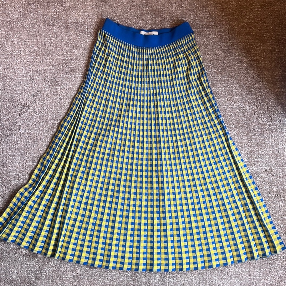 Derek Lam 10 Crosby Pleated Gingham Midi Skirt Set - Picture 4 of 14